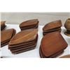 Image 19 : Grouping of Footed Wooden Bowls & Triangular Plates, Misc Sizes