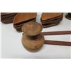 Image 23 : Grouping of Footed Wooden Bowls & Triangular Plates, Misc Sizes