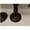 Image 8 : Qty 2 Wooden Pedestal Display Stands 11" Dia, 40"H