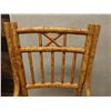 Image 2 : Qty 2 Bar-Height Bamboo Rattan Chairs w/ Woven Cane Seats 18" x 16" x 44"H