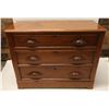 Image 1 : Wooden 3-Drawer Dresser w/ Carved Pulls 40" x 17" x 32"H