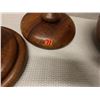 Image 13 : Large Footed Wooden Umeke Bowl with Lid (broken, needs repair)