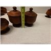 Image 10 : Qty 4 Turned Koa Wood Umeke Bowls w/ Some Lids, Misc Sizes