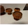 Image 3 : Qty 5 Turned Koa Wood Umeke Bowls w/ Some Lids, Misc Sizes