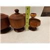 Image 8 : Qty 5 Turned Koa Wood Umeke Bowls w/ Some Lids, Misc Sizes