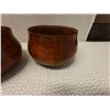 Image 2 : Qty 3 Turned Koa Wood Bowls, Misc Sizes