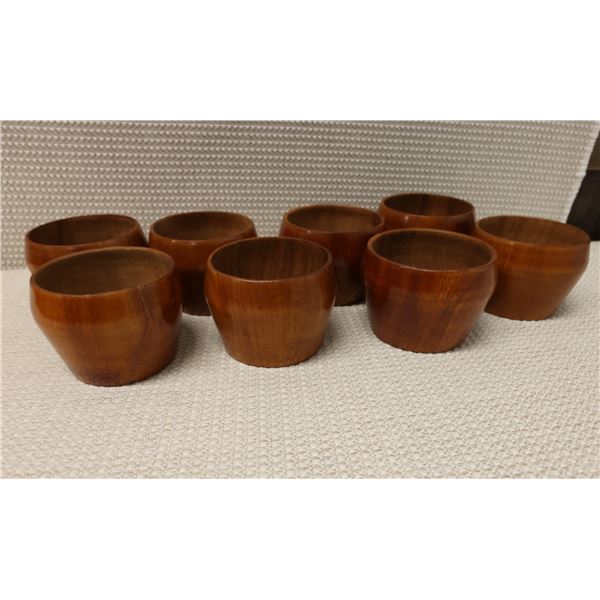 Qty 8 Turned Koa Wood Bowls 3.5" Dia, 3"H
