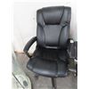 Image 1 : Black Leather Secretarial Armchair
