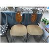 Image 1 : Cast Claw Foot Padded Dining Chairs - Pair
