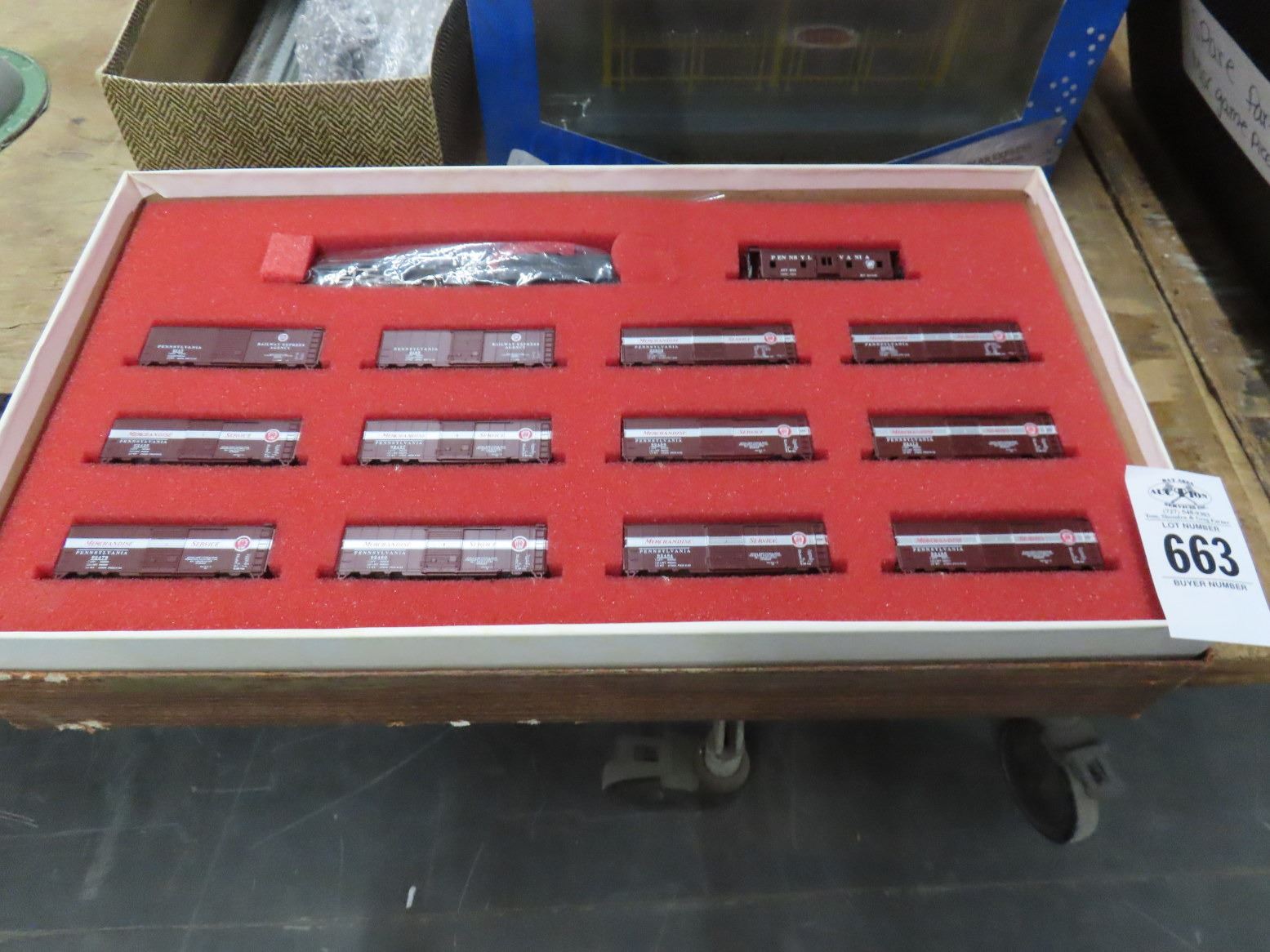 Model Train Set Box Miniature Scale Train Set in Box