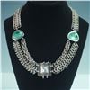 Image 1 : Connie Bates Abalone and Chain Statement Necklace with Gemstone Accents