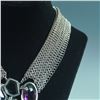 Image 4 : Connie Bates Collar, Multi-Strand Necklace w/Geometric Rhinestone Pendant