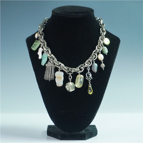 Connie Bates Gemstone Dangle Necklace