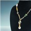 Image 2 : Connie Bates Gold Toned Chain Necklace with Stone and Shell Accents