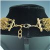 Image 4 : Connie Bates Gold-Toned Mesh Collar with Semi-Precious Stones