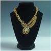Image 1 : Connie Bates Gold-Toned Multi-Strand Necklace with Caged Pendant