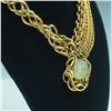 Image 3 : Connie Bates Gold-Toned Multi-Strand Necklace with Caged Pendant