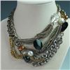 Image 2 : Connie Bates Mixed Metal and Stone Multi-Strand Choker Necklace