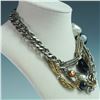 Image 3 : Connie Bates Mixed Metal and Stone Multi-Strand Choker Necklace