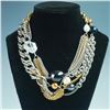 Image 1 : Connie Bates Mixed Metal Multi-Strand Necklace with Stone and Pearl Accents