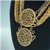 Image 3 : Connie Bates Mixed Metal Statement Necklace with Filigree Medallions
