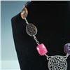 Image 2 : Connie Bates Mixed Stone and Filigree Pendant Statement Necklace