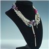 Image 2 : Connie Bates Multi-Chain Choker with Gemstone Accents