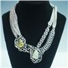 Image 2 : Connie Bates Multi-Strand Metal Necklace with Caged Gemstones