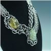 Image 3 : Connie Bates Multi-Strand Metal Necklace with Caged Gemstones