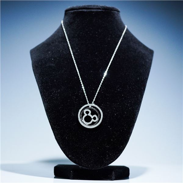 Swarovski Crystal Necklace, Mickey Mouse Pendant