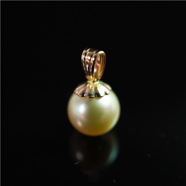 14K Gold and Pearl Pendant
