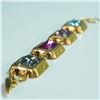 Image 5 : Connie Bates Bold Gold-Tone Multi-Gemstone Inspired Link Bracelet