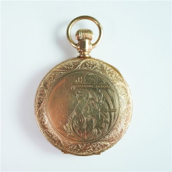 A.W. Co. Waltham Gold Hunter Case Pocket Watch