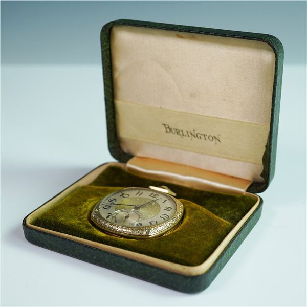 Burlington Watch Co. 14K Gold-Filled Pocket Watch