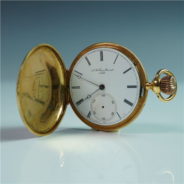 L.A. Favre Brandt Locle 18K Gold Pocket Watch