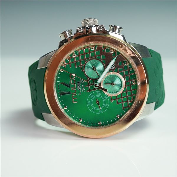 Mulco Era Quartz Chronograph Watch, Green Dial