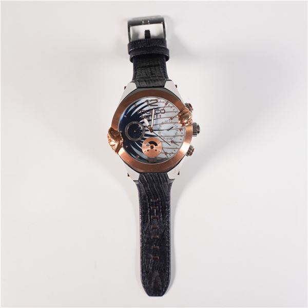 Mulco Gravity Wristwatch with Genuine Leather Strap