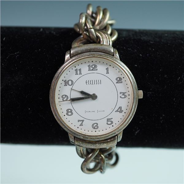 Ecclissi Sterling Silver Bracelet Watch