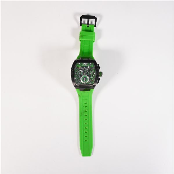 Ralph Christian Wristwatch, The Intrepid Sport - Lime Green
