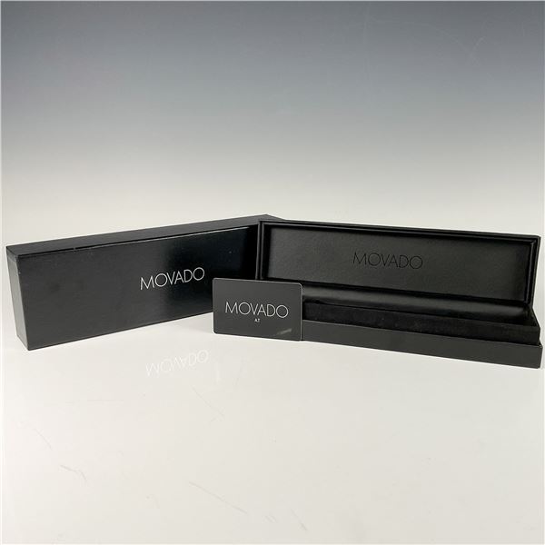 Original Movado Luxury Watch Black Box w/ Protective Case