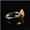 Image 2 : 10K Gold Ring with Pink Gemstone