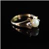 Image 2 : 14K Gold Pearl and Diamond Ring