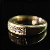 Image 3 : 14K Gold Ring with Channel Set Diamonds