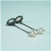 Image 3 : Connie Bates Pearl Pendulum, Pierced Pewter with Mother of Pearl