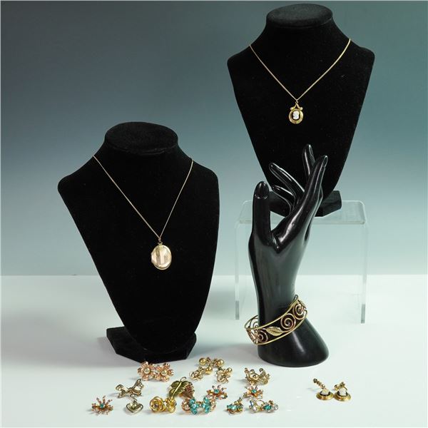 17pc Gold-Filled Vintage Jewelry Collection