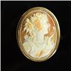 Image 1 : Vintage Cameo Brooch, Shell Portrait Carving