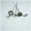 Image 1 : 4pc Silver and Rhinestones Hatpins