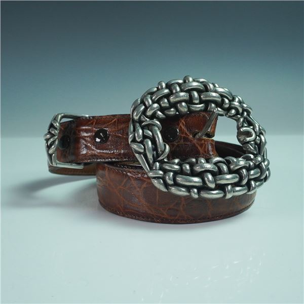 Connie Bates Women's Fahrenheit Brown Leather Belt