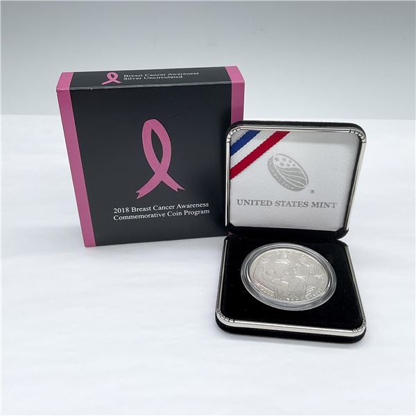 2018-P Breast Cancer Awareness Uncirculated Silver Dollar
