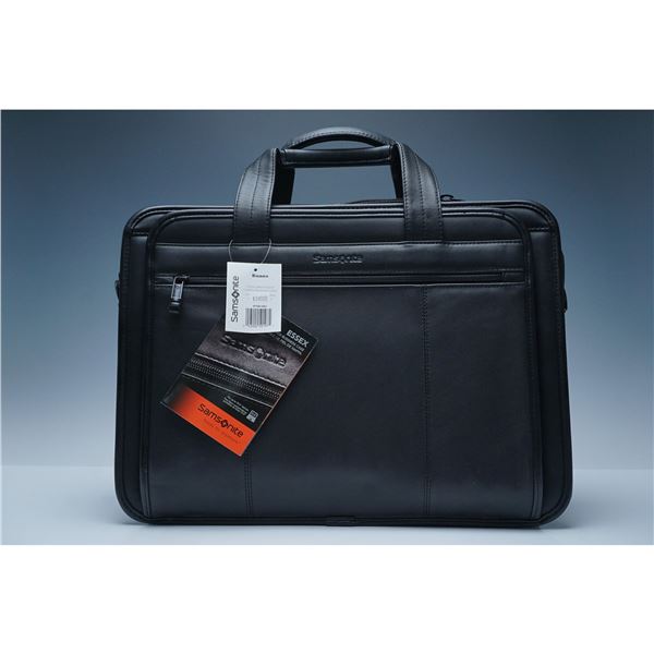 Samsonite Essex Expandable Leather Business Case with Shoulder Strap